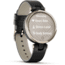 Garmin Lily Smartwatch - Womens, Metal Hazel / Black Leather, 010-02384-A1