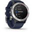 Garmin Quatix 6 Watch 47mm, w/Captain Blue Band, Gray, 010-02158-90
