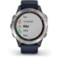 Garmin Quatix 6 Watch 47mm, w/Captain Blue Band, Gray, 010-02158-90