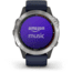 Garmin Quatix 6 Watch 47mm, w/Captain Blue Band, Gray, 010-02158-90