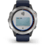 Garmin Quatix 6 Watch 47mm, w/Captain Blue Band, Gray, 010-02158-90