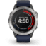 Garmin Quatix 6 Watch 47mm, w/Captain Blue Band, Gray, 010-02158-90