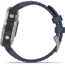 Garmin Quatix 6 Watch 47mm, w/Captain Blue Band, Gray, 010-02158-90