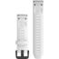 Garmin Quick Fit 20 Watch Band, White Silicone with Black Hardware, 20 mm, 010-12865-00