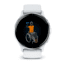 Garmin Venu 3 Watch, Silver Stainless Steel Bezel w/ Whitestone Case and Silicone Band, 010-02784-00