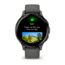 Garmin Venu 3S Watch, Slate Stainless Steel Bezel w/ Pebble Gray Case and Silicone Band, 010-02785-00