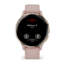 Garmin Venu 3S Watch, Soft Gold Stainless Steel Bezel w/ Dust Rose Case and Silicone Band, 010-02785-03