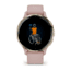 Garmin Venu 3S Watch, Soft Gold Stainless Steel Bezel w/ Dust Rose Case and Silicone Band, 010-02785-03