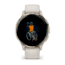 Garmin Venu 3S Watch, Soft Gold Stainless Steel Bezel w/ Ivory Case and Silicone Band, 010-02785-04