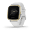 Garmin Venu SQ GPS Smartwatch, Light Gold Aluminum Bezel with White Case and Silicone Band, 010-02427-01