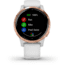 Garmin Vivoactive 4S GPS Smartwatch, White/Rose Gold, 010-02172-21