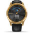 Garmin Vivomove 3 Luxe Hybrid Smartwatch w/Leather Band, 24K Gold/Black, 010-02241-02