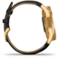Garmin Vivomove 3 Luxe Hybrid Smartwatch w/Leather Band, 24K Gold/Black, 010-02241-02