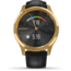 Garmin Vivomove 3 Luxe Hybrid Smartwatch w/Leather Band, 24K Gold/Black, 010-02241-02