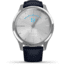 Garmin Vivomove 3 Luxe Hybrid Smartwatch w/Leather Band, Navy/Silver, 010-02241-00