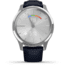 Garmin Vivomove 3 Luxe Hybrid Smartwatch w/Leather Band, Navy/Silver, 010-02241-00