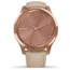 Garmin Vivomove 3 Luxe Hybrid Smartwatch w/Leather Band, Rose Gold/Light Sand, 010-02241-01