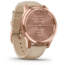 Garmin Vivomove 3 Luxe Hybrid Smartwatch w/Leather Band, Rose Gold/Light Sand, 010-02241-01