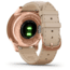 Garmin Vivomove 3 Luxe Hybrid Smartwatch w/Leather Band, Rose Gold/Light Sand, 010-02241-01