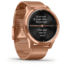 Garmin Vivomove 3 Luxe Hybrid Smartwatch w/Milanese Band, 18K Rose Gold/Black, 010-02241-04