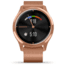 Garmin Vivomove 3 Luxe Hybrid Smartwatch w/Milanese Band, 18K Rose Gold/Black, 010-02241-04