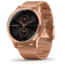 Garmin Vivomove 3 Luxe Hybrid Smartwatch w/Milanese Band, 18K Rose Gold/Black, 010-02241-04