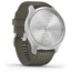 Garmin Vivomove 3 Style Hybrid Smartwatch w/Silicone Band, Moss Green/Silver, 010-02240-01
