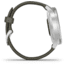 Garmin Vivomove 3 Style Hybrid Smartwatch w/Silicone Band, Moss Green/Silver, 010-02240-01