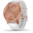 Garmin Vivomove 3 Style Hybrid Smartwatch w/Silicone Band, Rose Gold/White,, 010-02240-00