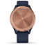 Garmin Vivomove 3S Hybrid Smartwatch, Navy/Rose Gold, 010-02238-03