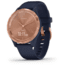 Garmin Vivomove 3S Hybrid Smartwatch, Navy/Rose Gold, 010-02238-03