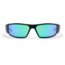 Gatorz Magnum Sunglasses, Asian Fit, Black Frame, Brown Polarized w/ Green Mirror Lens, AF-MAGBLK03P-G