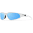 Gatorz Revenant Sunglasses, Frost w/Black Logo Frame, Smoke Optimized Polarized w/ Blue Mirror Lens, Frost, Medium, 841235128547