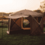 Gazelle G6 Deluxe 6-Sided Portable Gazebo Pop-Up Hub Screen Tent, Badlands Brown, 8-Person, GG610BR