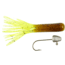 Gitzit The Original Fat Tubes 3 1/2in, Brown/Chartreuse, 4 Pack, 2 Hooks, 94370