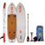Glide Angler Inflatable Paddle Board, White/Brown/Red, 11ft X 36in X 6in, o2-ANGL