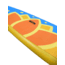 Glide Lotus Inflatable Paddle Board, Blue/Orange/Yellow, 10ft X 35in X 6in, o2-LTUS