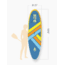 Glide Retro Inflatable Paddle Board, Blue/Yellow, 10ft 6 X 33in X 6in, o2-RET-BL