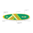 Glide Retro Inflatable Paddle Board, Green/Yellow, 10ft 6 X 33in X 6in, o2-RET-GR