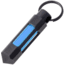 Glow Rhino Fob, Matte Black Steel with Blue Tritium, FOB-001-MB-XB
