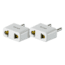 Go Travel Europe Twin Non-Grounded Adapter, White, DES-03712