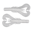 Googan Squad Krackin Craw Creature Bait, 8, 3in, Pearl, GKC-3-PRL