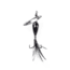 Googan Squad Whirly Bird Spinnerbait, 1/16 oz Feathered Trebles, Black, GBWB-116-BLK