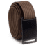 Grip6 Narrow Black Buckle Belt w/Dark Brown Strap, 38, NB-NINJA-LS-MOC-1.1-38