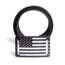 Grip6 Narrow Black Flag Buckle w/Black Strap, 36, NB-USA-NJA-LS-BLK-1.1-36