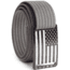 Grip6 Narrow Black Flag Buckle w/Grey Strap, 28, NB-USA-NJA-LS-GRY-1.1-28