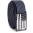 Grip6 Narrow Black Flag Buckle w/Navy Strap, 44, NB-USA-NJA-LS-NAV-1.1-44