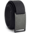 Grip6 Narrow Gunmetal Buckle Belt w/Black Strap, OS, NB-GUNMETAL-LS-BLK-1.1-OS