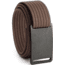 Grip6 Narrow Gunmetal Buckle Belt w/Dark Brown Strap, 36, NB-GUNMETAL-LS-MOC-1.1-36