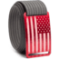 Grip6 Standard USA Red Flag Buckle w/Grey Strap, 38, SB-USA-EMB-MS-TTM-1.5-38